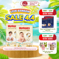 Tã/bỉm dán/quần sơ sinh Huggies Skin Perfect NB76/S80+2/M76+3 với 2 vùng thấm giảm kích ứng da - Nếp shop - nepshop1