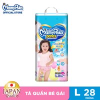 Tã/bỉm quần bé gái Mamypoko size L - 28 miếng từ Nhật Bản