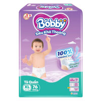 Tã/Bỉm quần Bobby Siêu khô thoáng Ultra+ siêu nhiều miếng size M96/L88/XL76/XL/XXL70...