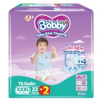 Tã/Bỉm Quần Bobby M76/L68/XL62/XXL56/XXXL22 (Hàng tặng kèm tùy thời điểm khuyến mãi)