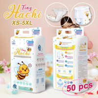 Tã/bỉm quần dán Hachi Nhật Bản XS-5XL 360° quần elástico kháng khuẩn Ag+50p/túi