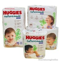 Tã/bỉm quần/ dán Huggies Platinum Nature Made NB60/S82/M64/L54/XL44/M58/L44/XL38/2XL26