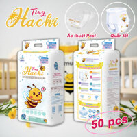 Tã/bỉm quần dán Tiny Hachi Nhật Bản XS-5XL siêu mỏng nhẹ 84p/túi kháng khuẩn Ag+ cho bé từ 0-3 tuổi