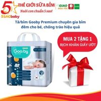 Tã/bỉm quần Gooby Premium bỉm đêm cho bé, chống trào hiệu quả đủ size M/L/XL/XXL