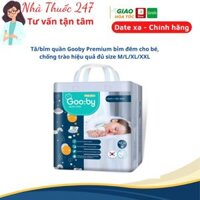 Tã/bỉm quần Gooby Premium bỉm đêm cho bé, chống trào hiệu quả đủ size M/L/XL/XXL