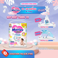 Tã/bỉm quần Merries size M - 58 miếng (Cho bé 6 - 11kg)