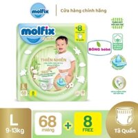 Tã/bỉm quần Molfix size L 68+8 Miếng