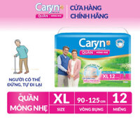 Tã/Bỉm Quần Người Lớn Caryn Mỏng Nhẹ Chống Tràn Dành Cho Người Già Có Thể Tự Đi Lại Size XL (12/24pcs) - NPP Minh Tuấn