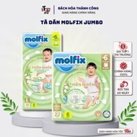 Tã/bỉm quần Thiên nhiên MOLFIX JUMBO - Cộng miếng đủ size NEW (S44+6 M46+6 M42+6 L36+6 L38+6 XL32+6 XXL28+6 XXXL24+6)