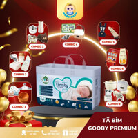 Tã/Bỉm quần/dán Gooby Premium - Chuyên gia bỉm đêm đủ Size NB/S/M/L/XL/XXL 24 - 42 Miếng chống tràn cho bé từ 4 - 25KG