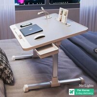 Table, Adjustable Tray Laptop Bed Table,Portable Standing Desk With Storage Drawer,Foldable Lap