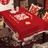 tablecloths study table stickers decorative tablecloths Đám Cưới Khăn Trải Bàn Phòng Khách Màu Đỏ Khăn Trải Bàn Đính Hôn Lễ Hội Trang Trí Bao Vải Không Khí Năm Mới Khăn Trải Bàn