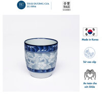 Tách 240ml cao 7,6cm sứ hoa văn cao cấp Hàn Quốc Sambo MD-053