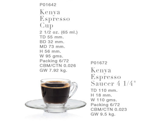 Tách Kenya espresso cup & saucer 70ml