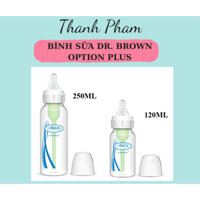 (TÁCH LẺ) BÌNH SỮA DR BROWN 120ML-250ML NHỰA OPTION PLUS CỔ HẸP