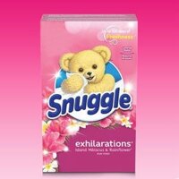 Tách lẻ giấy thơm Snuggle Exhilarations Fabric Softener Dryer Sheets, Island Hibiscus & Rainflower 10 tờ