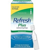 (Tách lẻ) Set 10 ống - Thuốc nhỏ mắt Refresh Plus Lubricant Eye Drops, Original Strength 0.01Oz 0.4ml