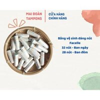 Tách Lẻ Tampon Facelle Đức - Ngày/Đêm - Băng Vệ Sinh Dạng Nút Tiện Lợi, Khô Thoáng, Hạn Chế Mùi Cho Ngày Dâu Năng Động
