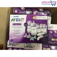 [Tách set] Bình sữa Avent Natural 125ml, 260ml núm xoắn xanh, trắng, hồng