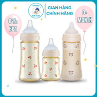Tách Set Bình Sữa Grosmimi 3 Mẫu Gấu Olive Cherry Chất Liệu PPSU Cao Cấp Chịu Nhiệt Tốt An Toàn Cho Bé 200ml/300ml