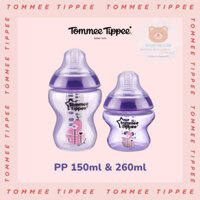 [Tách set không hộp] Bình Sữa Tommee Tippee Họa Tiết Nhựa PP - 150ml & 260ml.