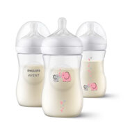 (tách set- ko hộp) Bình sữa Avent Natural nhựa PP 260ml - Núm Ti Avent Mẫu Mới chính hãng cho bé 1m+