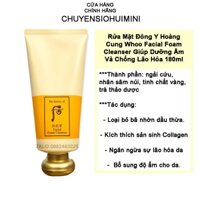 [Tách sét] Tuýp Sữa Rửa Mặt Whoo Gongjinhyang Facial Foam Cleanser chuyên dưỡng ẩm và chống lão hóa