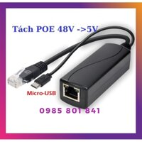 Tách tín hiệu POE Splitter 48V sang 5V2A/3A Micro USB