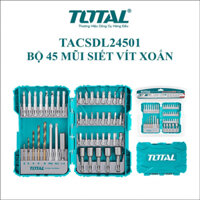 TACSDL24501 TOTAL Bộ 45 mũi siết vít xoắn