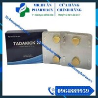 Tadakick 20mg (Hộp 2 vỉ x 2 viên) – Thuốc điều trị rối loạn cương dương, xuất tinh sớm