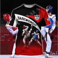 Taekwondo Đồ Họa Nam Áo nam Cho Nam Quần Áo Quá Khổ Tee Áo Sơ Mi 3D In Hình Mùa Hè Áo Sơ Mi Tay Ngắn Áo Unisex