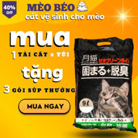[TẢI 6 TÚI] Cát Nhật vệ sinh cho mèo (Moon cat) siêu vón,khử mùi,tiết kiệm | meobeo9x