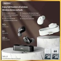 Tai bluetooth Remax tws-21 chính hãng - siêu nhẹ pin 5h - doc sac pin 400mah