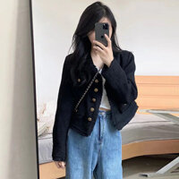 Tai Đầu Xuân Đen Phong Cách Chanel Áo Khoác Nữ Xuân Thu Phong Cách Mới Pháp Nữ Sang Trọng Nhỏ Ngắn Cao Cấp Top--&&