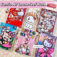 Tại Kawaii Sanrio Hello Kitty A7 Sổ tay rời Acrylic Sáng tạo Kuromi My Melody Pochacco Có thể tháo rời Diy Notepad Quà tặng A
