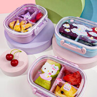 Tai Lớn Chó Trẻ Em Hộp Bento Chia Hộp Cơm Trưa Kín Hộp Giữ Tươi Hộp Cơm Trưa Tươi Hộp Hello Kitty Hộp Cơm Trưa Chia Hộp Bento Hộp Trái Cây Hộp Salad Hộp Chia Tươi-Keepin