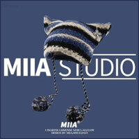 Tai Mèo Dễ Thương Sọc Sừng Quỷ Mũ Dệt Kim Yabi Phong Cách Len Mũ Chui Đầu