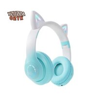 Tai Mèo Dễ Thương Tai Nghe Không Dây Trẻ Em Bé Gái Tai Nghe Nhạc Stereo Bluetooth Có Mic 5.0 B