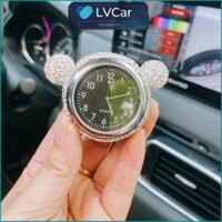 Tai micky đính đá mặt đồng hồ cao cấp gắn tablo ô tô, cửa gió điều hòa, bàn làm việc sang trọng,....