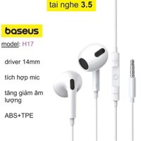 Tai nghe 3.5 Baseus H17 có mic dùng cho điện thoại Samsung Oppo Xiaomi Redmi