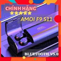 Tai Nghe Amoi F9 S11 - Tai Nghe Bluetooth kiêm sạc dự phòng 4800 mAh cho điện thoại - Tai Nghe Không Dây Amoi F9 S11
