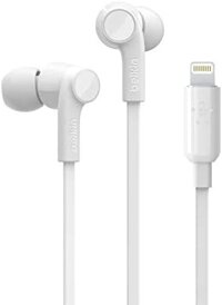 Tai nghe Belkin SoundForm – Tai nghe nhét tai có dây có micrô cho iPhone, iPad & tất cả sản phẩm có đầu nối Lightning (Trắng)