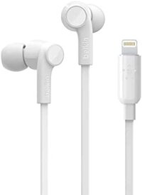 Tai nghe Belkin SoundForm - Tai nghe nhét tai có dây có micrô - Tai nghe iPhone - Tai nghe Apple - Tai nghe nhét tai có dây của Apple dành cho iPhone, iPad và các sản phẩm kết nối Lightning (màu trắng)