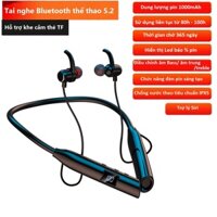 Tai Nghe Bluetooth 5.2 Có Đèn Pin, Âm Thanh Hifi, Pin 1000mAh Sử Dụng Liên Tục Từ 80 Đến 100 Giờ, Có Khe Lắp Thẻ Nhớ TF.