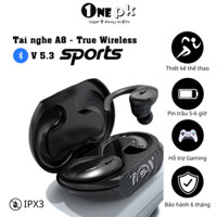 Tai nghe bluetooth 5.3 A8 TWS nâng cấp chơi thể thao độ trễ cực thấp âm bass siêu trầm hỗ trợ Gaming