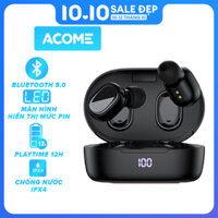 Tai nghe bluetooth Acome Airdots T1 TWS thiết kế tai nghe không dây tiện dụng thời gian nghe nhạc lâu nhỏ gọn giá rẻ chuẩn chống nước âm thanh chống ồn đèn Led hiển thị mức pin dùng cho điện thoại iphone samsung realme