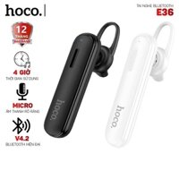 Tai nghe bluetooth chính hãng nhét tai không dây có mic hỗ trợ đàm thoại giá rẻ Hoco E36