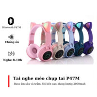 Tai Nghe Bluetooth Chụp Tai P47M Không Dây, Có Mic, Khe Thẻ Nhớ, Âm Bass Cực Chất - Nghe Nhạc, Chơi Game Cực Thích Hoco