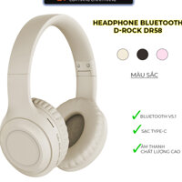 Tai Nghe Bluetooth Chụp Tai D-Rock DR58 Âm Bass Mạnh, Tai Nghe Không Dây Có Mic, Pin Sử Dụng 12 Tiếng Chính Hãng