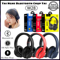 Tai Nghe Bluetooth Chụp Tai Hoco W28 Tích Hợp Micro Đàm Thoại Đệm Tai Êm Ái Pin Siêu Trâu